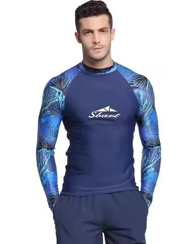 Sbart Sailing Sunscreen Suit Men's Diving Suit Tight Elastic Split Adult Long Sleeve Jellyfish Suit 
