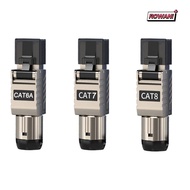 ROWAN1 RJ45 Cat8 Cat7 Cat6A Connectors, 40G LAN Cable 2000MHz RJ45 Metal Tool, Reusable Zinc Alloy 2