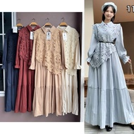 KATUN Araya gamis, luxury gamis, party gamis, maxi dress, bangkok gamis, white gamis, white maxi, em