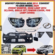 Bodykit Set Perodua Axia 2014 Convert To Axia 2020 E G Gxtra Spec Bumper Depan Material Pp New High 