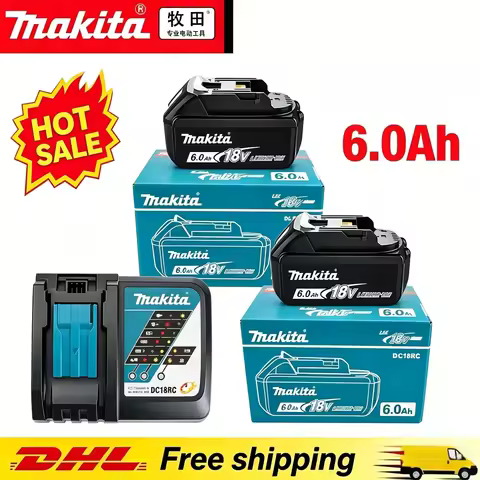 Batería recargable 18650 Genuine 18V Makita 5Ah 6Ah 9Ah Makita Battery Replacement Lithium Battery B