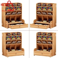 9-compartment pen shelf with bottom drawer - 10260- TitiShop