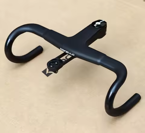 KOCEVLO Carbon Fiber Road Premium Handlebar With Stem 28.6/31.8mm Integrated Handlebar OD1/OD2 Road 