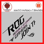 [V LIFEMALL66] ROG STRIX REPUBLIC OF GAMER DECAL STICKER ASUS ACER DELL ALIENWARE GAMING LAPTOP CPU 