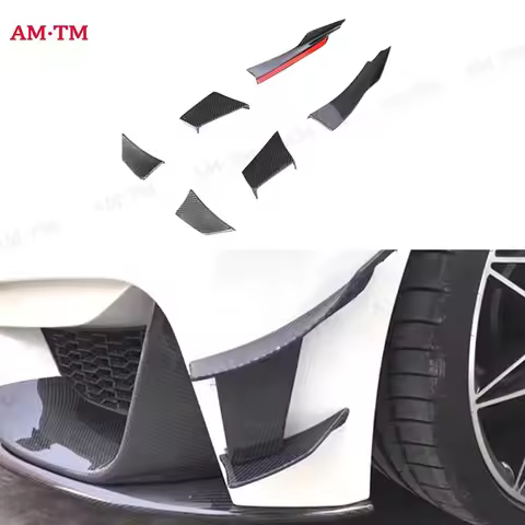 For BMW M3 M4 F80 F82 F83 Carbon Fiber Car Front Bumper Wind knife Splitter Spoiler Canard Air Knife