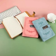 Password Lock Notebook A5 Retro Password Notebook Lock Diary Business Notebook KC0L