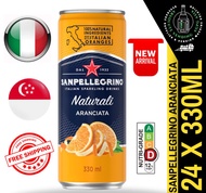 [CARTON] SAN PELLEGRINO Aranciata Sparkling Mineral Water 330ML X 24 (CAN) - FREE DELIVERY within 3 working days!