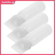 💍 3Pcs Hair Color Root Comb Applicator with Squeeze Bottles 11.8X1.8X1.8in