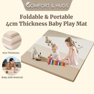 C&H High Density Foldable 4cm Thick PU Leather Play Mat