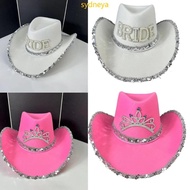 Best Bachelorettes Party Hat Bridal Shower Hat Women Cowgirl Hat Wedding Accessories