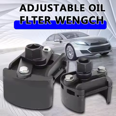 60-105mm Car Oil Filter Wrench Fuel Filter Removal Cast Steel Spanner Adjustable Removal Tool Univer