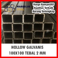 [Wp43] Besi Hollow Galvanis 100X100 Tebal 2Mm - 6 Meter