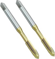 2 Pcs M5 x 0.8 Spiral Point Threading Tap, High-Speed Steel H2 Tolerance 3 Flutes Spiral Pointed Tap
