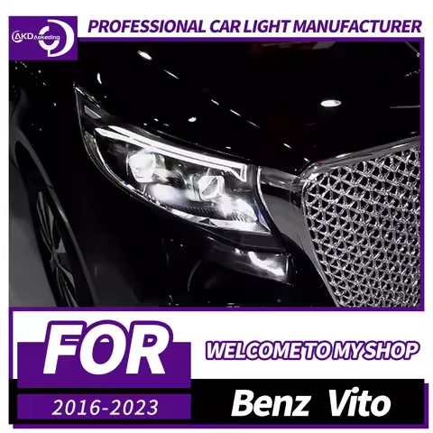 AKD Head Lamp for Benz Vito LED Headlight 2016-2023 Headlights Vito W447 DRL Turn Signal High Beam A