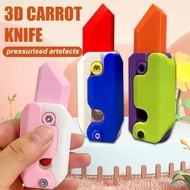 3D Gravity Knife Carrot Knife Fun Toy 3D Printing Fidget Toys Cartoon Gravity Jump Toys Gift Decompr