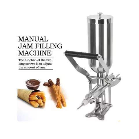 Homemade Spanish Churros Machine Manual Jam Filling Cream Filler 4.5L Stainless Steel Bread or Puffs