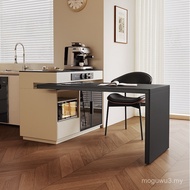 Italian Minimalist Retractable Rotating Movable Middle Island Table Kitchen Cooking Table Restaurant