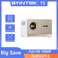 PLATO T5 1080P Projector 4K 1000ANSI Smart Android 9.0 ProfessionalBass Wifi 6 Projetor Office Home 