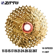 ZTTO GOLD 10 SPEED CASSETTE SPROCKET GEAR SIZE 11T - 36T OR 11 - 36 GOLD COLOR