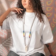 【原風藝站】陶製山豬牙長鍊 | 串珠流蘇 | 原住民 族服 台灣印象