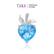 DA2 TAKA Jewellery Blue Topaz Pendant 9K Apple Heart