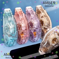 AMBER Dot Glue, Student Study Exam Stationery Double Sided Adhesive Tape, Correction Tape Roller Tap