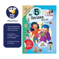 My 5 Senses Atlas Activity Book For Kids with Stickers To Learn About Human & Animal Senses