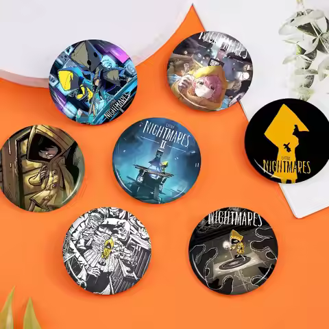 Game L-Little Nightmares 58mm Handmade Brooch Cartoon Cosplay Badge On Backpack Jewelry Accessories 