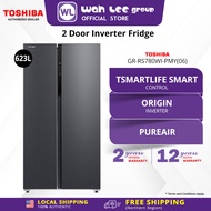 Toshiba Side-By-Side Door Inverter Refrigerator - Morandi Dark Gray (623L) GR-RS780WI-PMY(06) WAH L