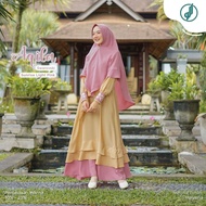 Gamis Syari Set Khimar Aqila Current Muslim Fashion Muslimah Syarii Clothes Modern Embroidery Motifs