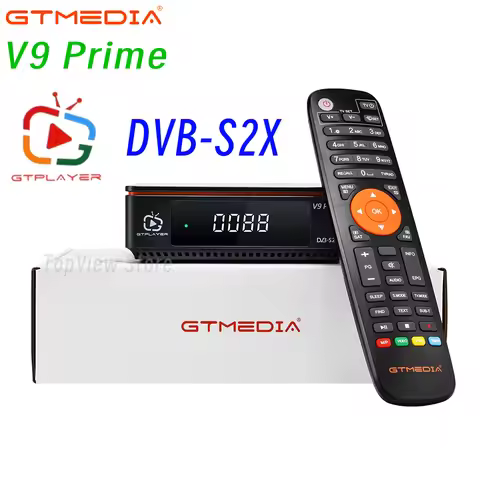 Satellite Receiver GTmedia V9 Prime Built-in 2.4G WiFi DVB-S/S2/S2X HEVC Support SAT2IP by GTShare A