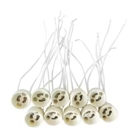 Premium 10 cm mini bi-pin ceramic connector for GU10 lamps – ceramic base holder / plug-in wire term