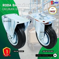 6 inch Trolley Wheels Xander Trolley Wheels / Cart Wheels Black Rubber Wheels