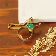 老雜貨 金色藍色手套夾 絲巾夾 1950年 W618