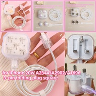 Flower Charger protective case For iPhone 16 15 14 promax 20w A1696  A2344 UK 3-pin folding plug squ