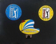 夏林~高爾夫球桿用品PGA TOUR高級最新款式鞋帽兩用夾Marker帽夾(黃果嶺底座+雙Mark)