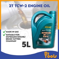 Mytools Alcon Outboard Marine Lubricants 2-Stroke 2T TCW-2 Engine Oil 5LITER / 5L（Made In UAE)