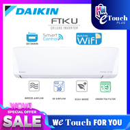 DAIKIN R32 Deluxe Inverter Smart Control - Wifi Air Conditioner - FTKU Model Air Cond 5 star Energy Saving / 1.0HP FTKU28B / 1.5HP FTKU35B / 2.0HP FTKU50B / 2.5HP FTKU60B / 3.0HP FTKU71B