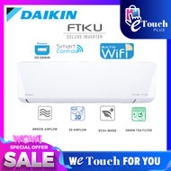 DAIKIN R32 Deluxe Inverter Smart Control - Wifi Air Conditioner - FTKU Model Air Cond 5 star Energy 