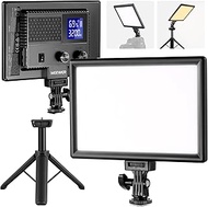 NEEWER 9" LED Video Light Panel, Dimmable DSLR Camera Soft Light with Mini Tripod, 4000mAh Battery,