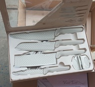 Steincookware Stein Pisau Diamond Knives Set 6 in 1 | Pisau Stein Pisau Steincookware Pisau Pink Ste