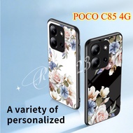 For POCO C85 4G 2025 Xiaomi Poco C85 PocoC85 Poco C85 85C 4G 5G Casing 2025 flower Paint Glass Phone