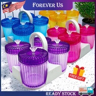 Bekas Balang Kuih Raya / Crystal Like Cookies Container Set / New Design Canister Set Orange Purple Blue Pink
