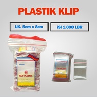 PLASTIC CLIP 8x5 contains 1,000 sheets ZIPLOCK/ SIZE 8cm x 5cm
