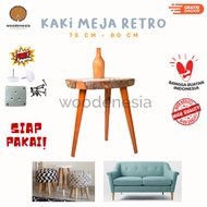 WOODENESIA Wooden table legs sofa chair stool retro mahogany 75cm to/d 80cm