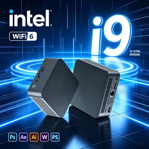 Mini pc handheld pc Intel Core i9 8950HK i3 6100 Ethernet i9 Windows 11 16GB RAM 1TB/2TB SSD Office 
