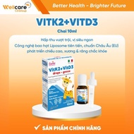 Vit K2 D3 Wellcare 10ml – Supplementing Vitamin D3, K2 to help develop children's height