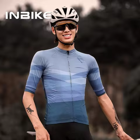 INBIKE Summer Men's Cycling Jersey Breathable Road Cycling Jersey Short Sleeve Mountain Bike Cycling