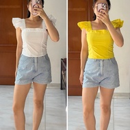 EXPRESS Cotton Flutter Top