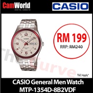 Casio General Men MTP-1354D-8B2VDF Stainless Steel Band Black Face Analog Watch Casio General Men MT